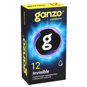 Супертонкие презервативы Ganzo Invisible, 12 шт.