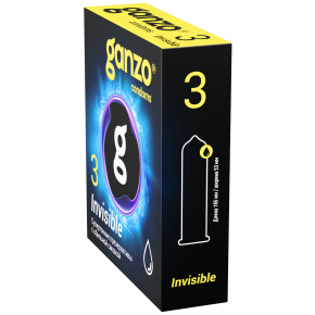 Супертонкие презервативы Ganzo Invisible, 3 шт.