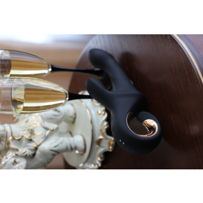 Черный вибратор-кролик Mystery