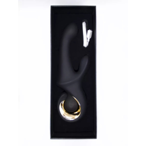 Черный вибратор-кролик Mystery