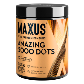 Точечные презервативы Maxus 2000 Amazing Dots, 12 шт.