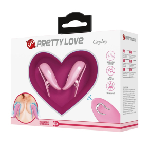 Зажимы для сосков с вибрацией на пульте ДУ Pretty Love Cayley