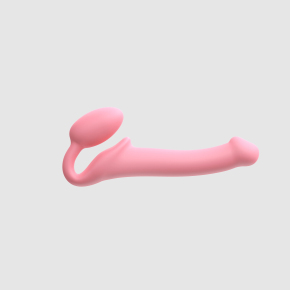 Безремневой страпон Silicone bendable strap-on size S, розовый