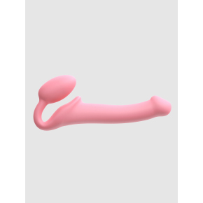 Безремневой страпон Silicone bendable strap-on size S, розовый