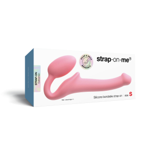 Безремневой страпон Silicone bendable strap-on size S, розовый
