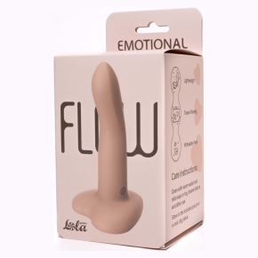 Дилдо с изогнутой головкой на подошве-присоске Lola Games Flow Emotional, телесный