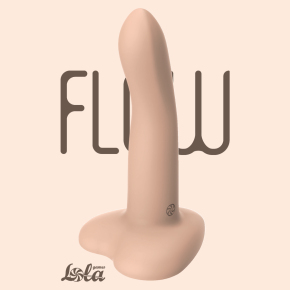 Дилдо с изогнутой головкой на подошве-присоске Lola Games Flow Emotional, телесный