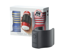 Набор Tenga Cup Vibrator Premium Limited Edition: вибронасадка и два мастурбатора