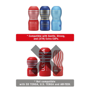 Набор Tenga Cup Vibrator Premium Limited Edition: вибронасадка и два мастурбатора