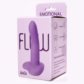 Дилдо с изогнутой головкой на подошве-присоске Lola Games Flow Emotional, фиолетовый