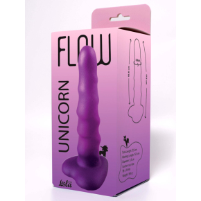 Дилдо с витым рельефом Flow Unicorn, фиолетовый