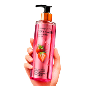 Гель для душа с феромонами и ароматом клубники Биоритм Aroma Spa Sexy Sweet Strawberry Paradise, 200 мл