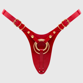 Пояс для фиксации насадок Strap-On-Me Leatherette Harness Fabulous, красный