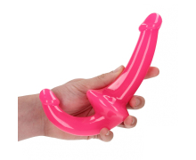 Люминесцентный безремневой страпон, розовый