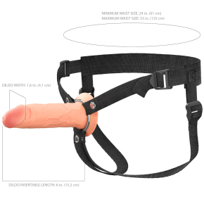 Пустотелый фаллопротез Fantasy X-tensions Elite 5" Hollow Silicone Strap-On