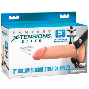 Пустотелый фаллопротез Fantasy X-tensions Elite 5" Hollow Silicone Strap-On