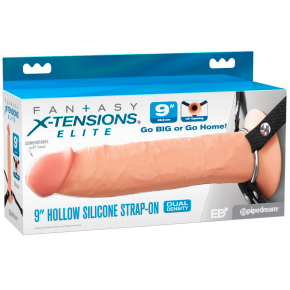 Пустотелый фаллопротез Fantasy X-tensions Elite 9" Hollow Silicone Strap-On