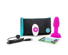 Анальная пробка с римминг-эффектом b-Vibe Rimming Plug Petite, фуксия