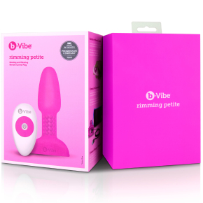 Анальная пробка с римминг-эффектом b-Vibe Rimming Plug Petite, фуксия