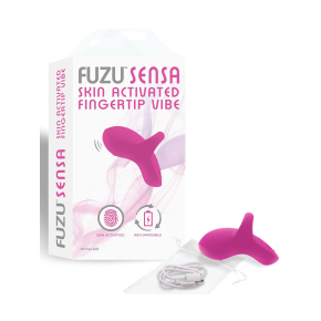 Сенсорная вибронасадка на палец Fuzu Sensa, розовая