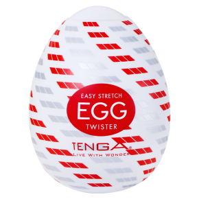 Мастурбатор-яйцо Tenga Egg Twister со скрученным рельефом