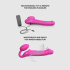 Безремневой вибрострапон Strap-on-me Vibrating Bendable Strap-On size M