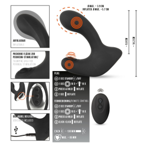 Вибростимулятор простаты с функцией расширения Rebel RC Butt Plug with 3 functions