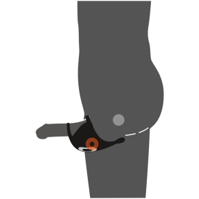 Вибронасадка для эрекции и стимуляции мошонки Rebel Cock Ring with RC Ball Massager