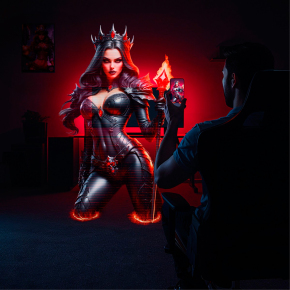 Интерактивный мастурбатор Masturs Shadow Sinner Raven: вакуум, вибрация, подсветка