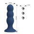 Анальная пробка с тремя шариками внутри Baile Mr. Play Metal & Liquid Silicone Anal Plug L
