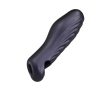 Силиконовая насадка на пенис с подхватом мошонки Manwan Ryzer, сливовая