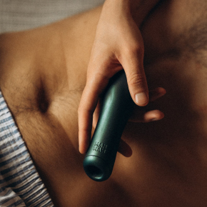 Силиконовая насадка на пенис с подхватом мошонки Manwan Ryzer, серая