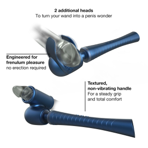 Вандовый вибромассажер с насадками Manwan Man.Wand Edgy