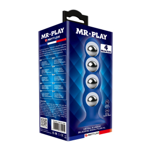Анальный стимулятор с металлическими шариками внутри Mr. Play James Metal & Liquid Silicone Anal Plug XL