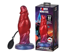 Красный фаллоимитатор с функцией расширения Shadow Behemoth