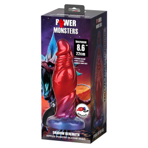 Красный фаллоимитатор с функцией расширения Shadow Behemoth