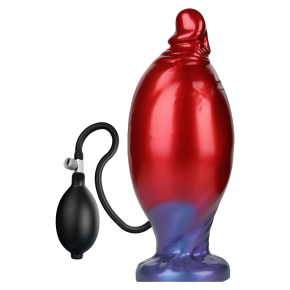 Красный фаллоимитатор с функцией расширения Shadow Behemoth