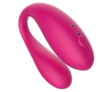 Парный вибратор с управлением через приложение Amovibe Twin, розовый