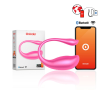 Розовое виброяичко с управлением через приложение, &oslash;3.5 см