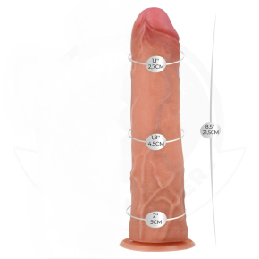 8.5&Prime; реалистичный вибратор на пульте ДУ с фрикциями, 21.5&times;5 см