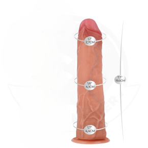 7.7&Prime; реалистичный вибратор на пульте ДУ с фрикциями, 19.5&times;4.1 см