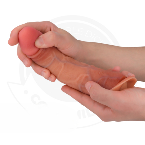 Реалистичный вибратор на пульте ДУ с функцией фрикций, 19.5&times;4.1 см