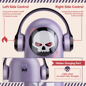 Автоматический мастурбатор с приложением Momonii Skull Men