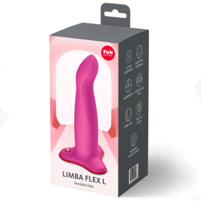 Сверхгибкий фаллоимитатор Fun Factory Limba Flex L, малиновый