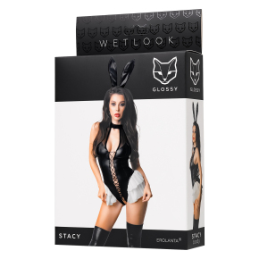 Боди Erolanta Glossy Stacy из материала Wetlook