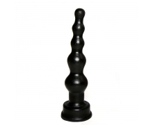 Чёрный анальный стимулятор-ёлочка, 14.5×3.5 см