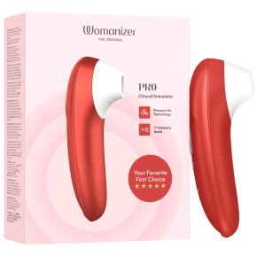 Бесконтактный клиторальный стимулятор Womanizer Pro, красный
