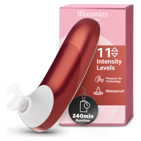 Бесконтактный клиторальный стимулятор Womanizer Pro, красный