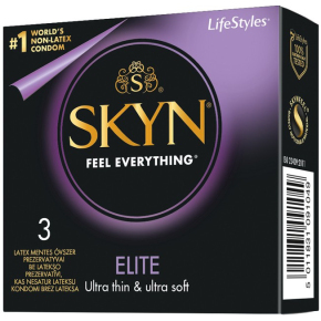 Тонкие безлатексные презервативы Skyn Elite, 3 шт.