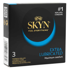Безлатексные презервативы с дополнительной смазкой Skyn Extra Lubricated, 3 шт.